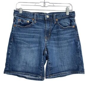 Gap 5" Shorts Mid Rise Womens 2 26 Blue Dark Wash Stretch Denim Classic Preppy